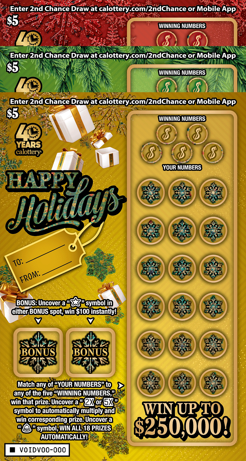 1698 $5 Happy Holidays