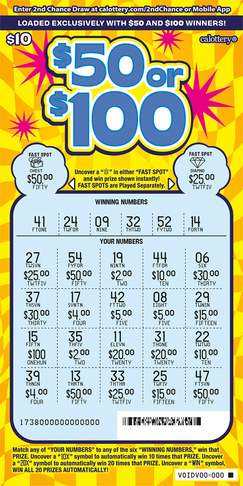 1738 10 50 or 100