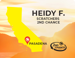 Scratchers 2nd Chance Winner Heidy K. of Pasadena, California